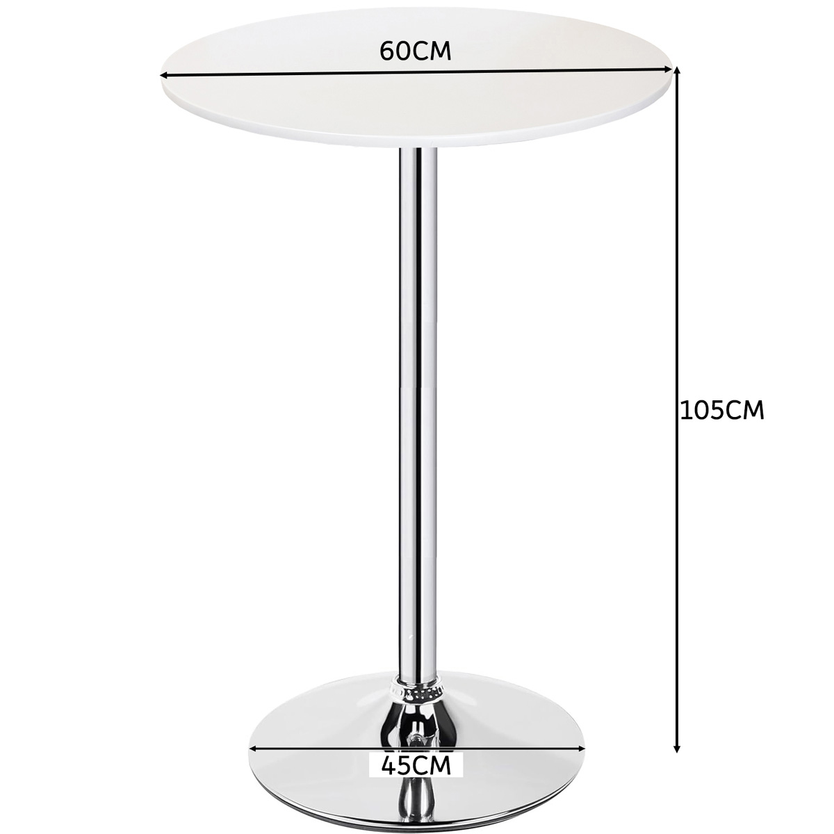 Lykke Bar Table Comfort White 60x105cm