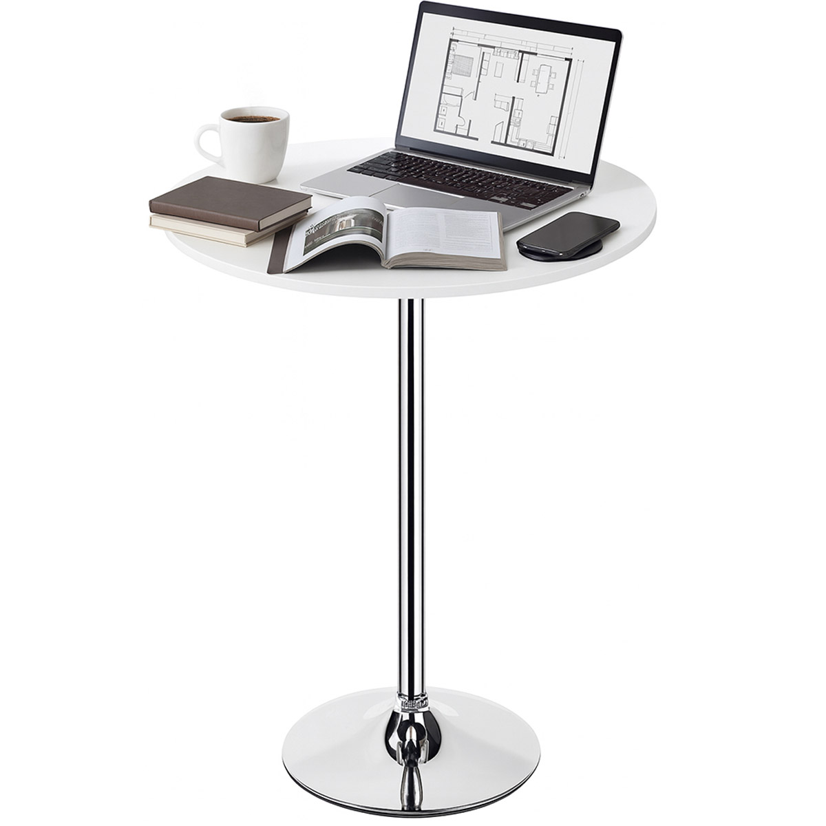 Lykke Stolik Barowy Comfort White 60x105cm