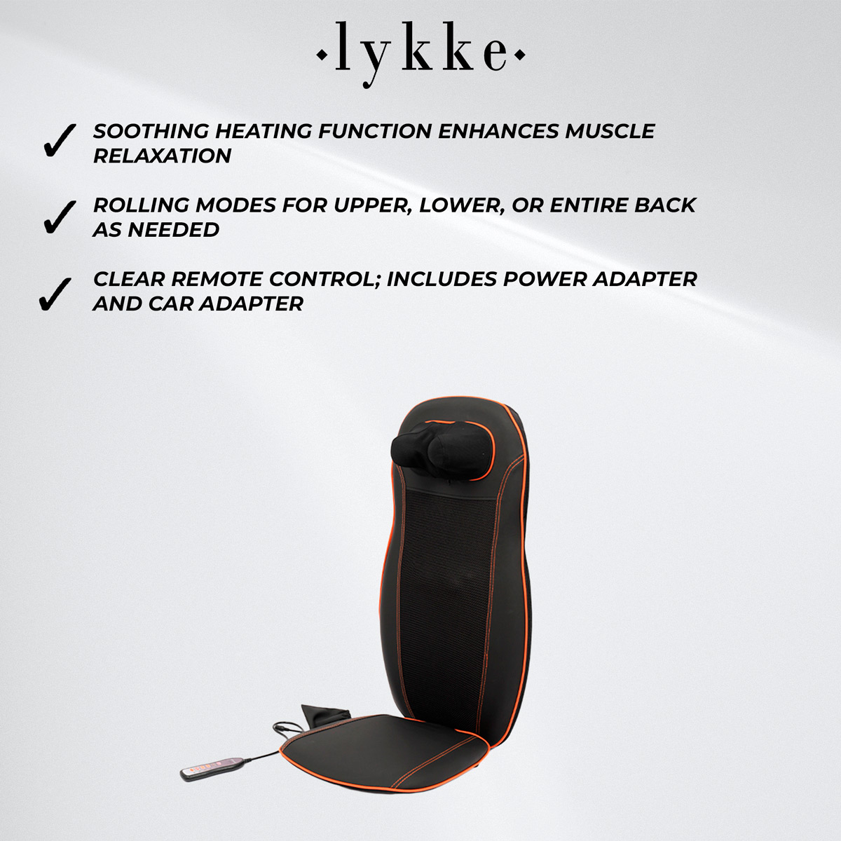 Lykke Massage Chair Pad Shiatsu Premium