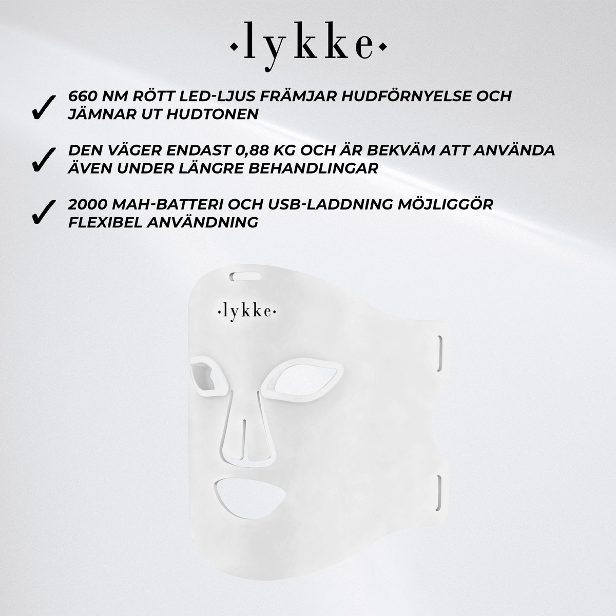 Lykke Rödljuslampa Terapimask LED Pro