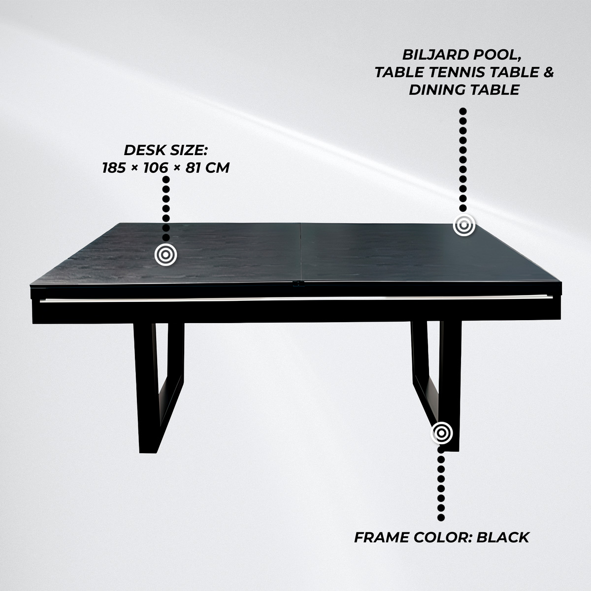 Nordcore 3-IN-1 Pool Table 6'
