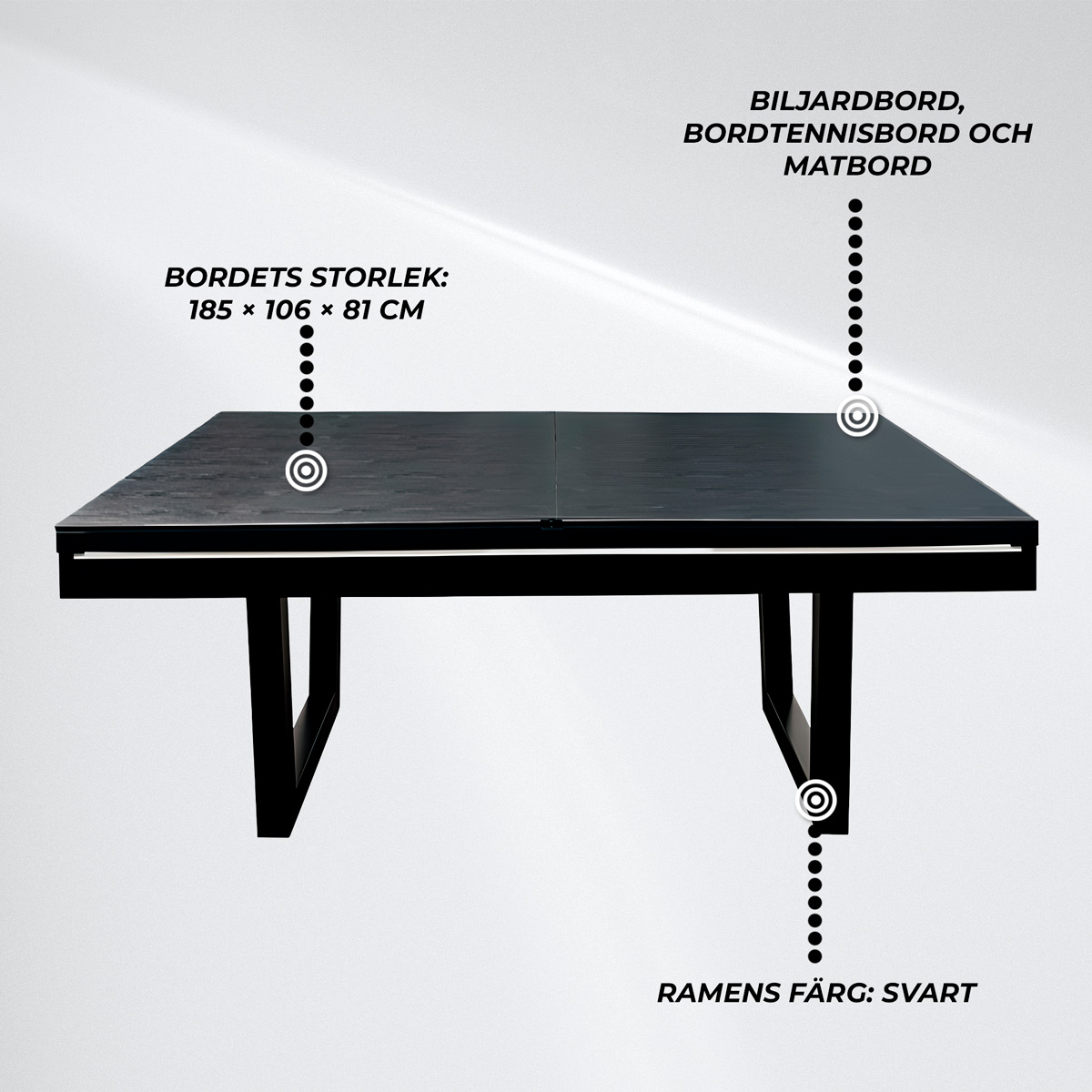 Nordcore 3-i-1 Biljardbord 6'