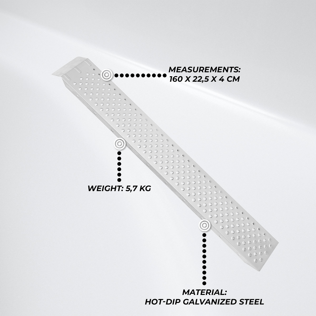 Fornorth Car Ramp 162x25x6 cm 200kg