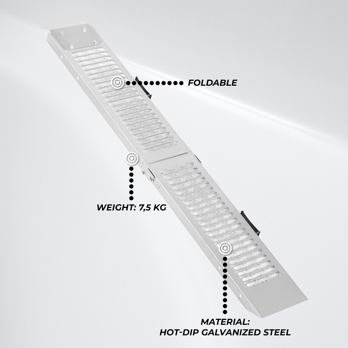 Fornorth Car Ramp Foldable 89x26x11cm 200kg