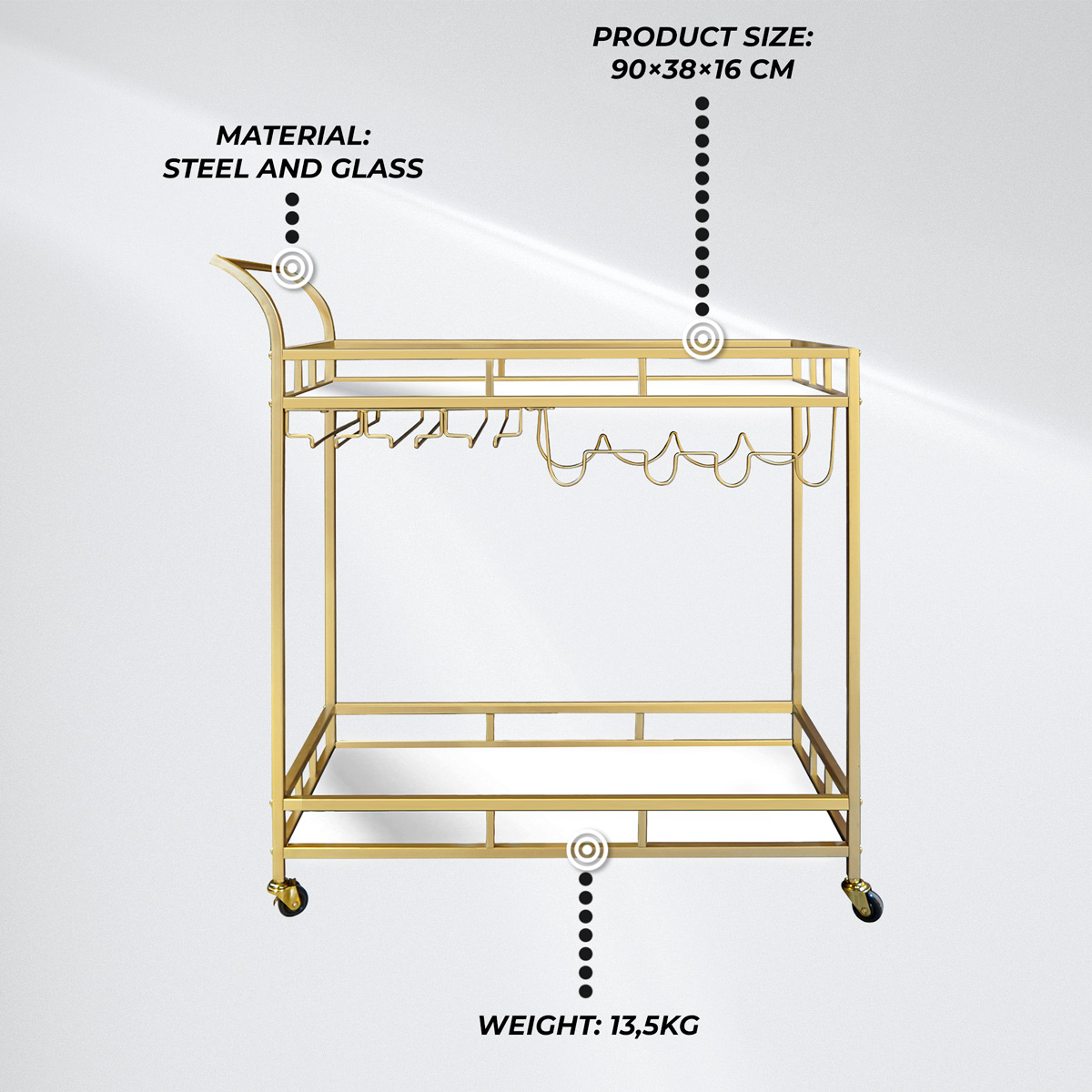 Lykke Drinks Trolley