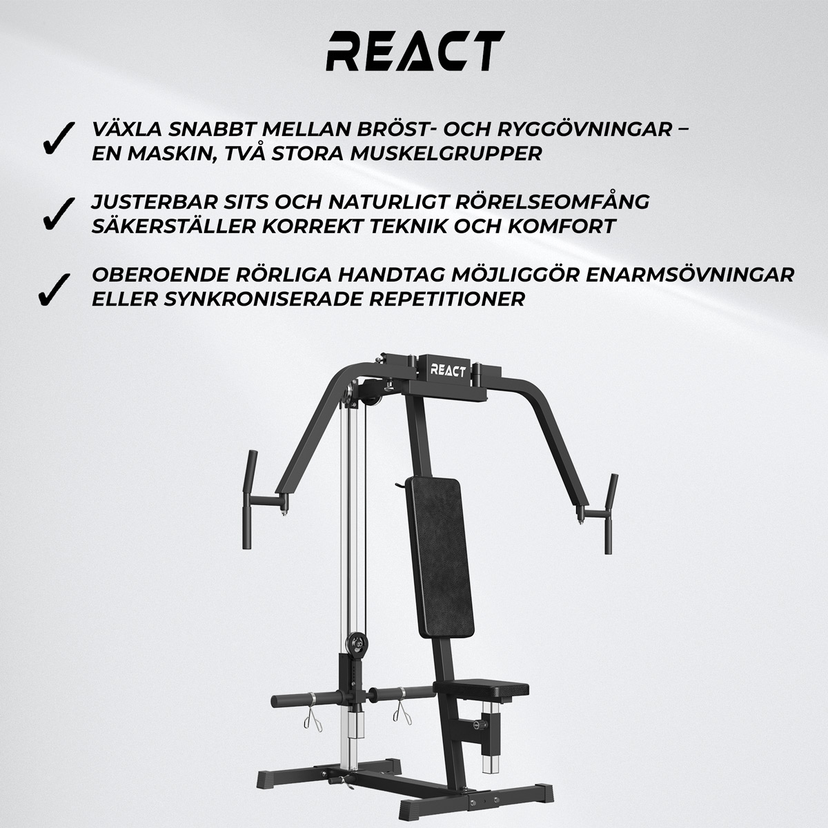 React Pec Deck Maskin