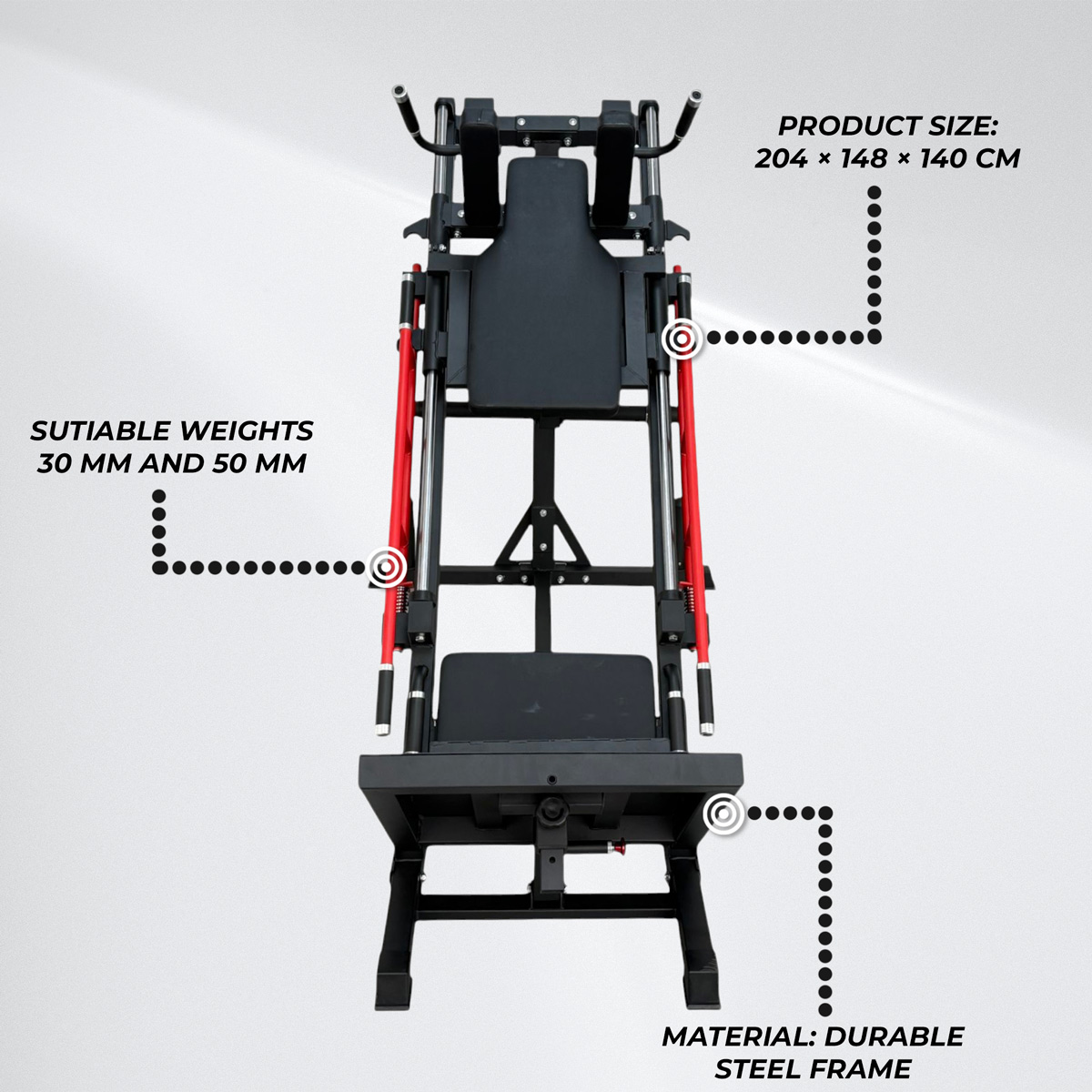 Nordcore 3-IN-1 Hack Squat/Leg Press/Calf Machine