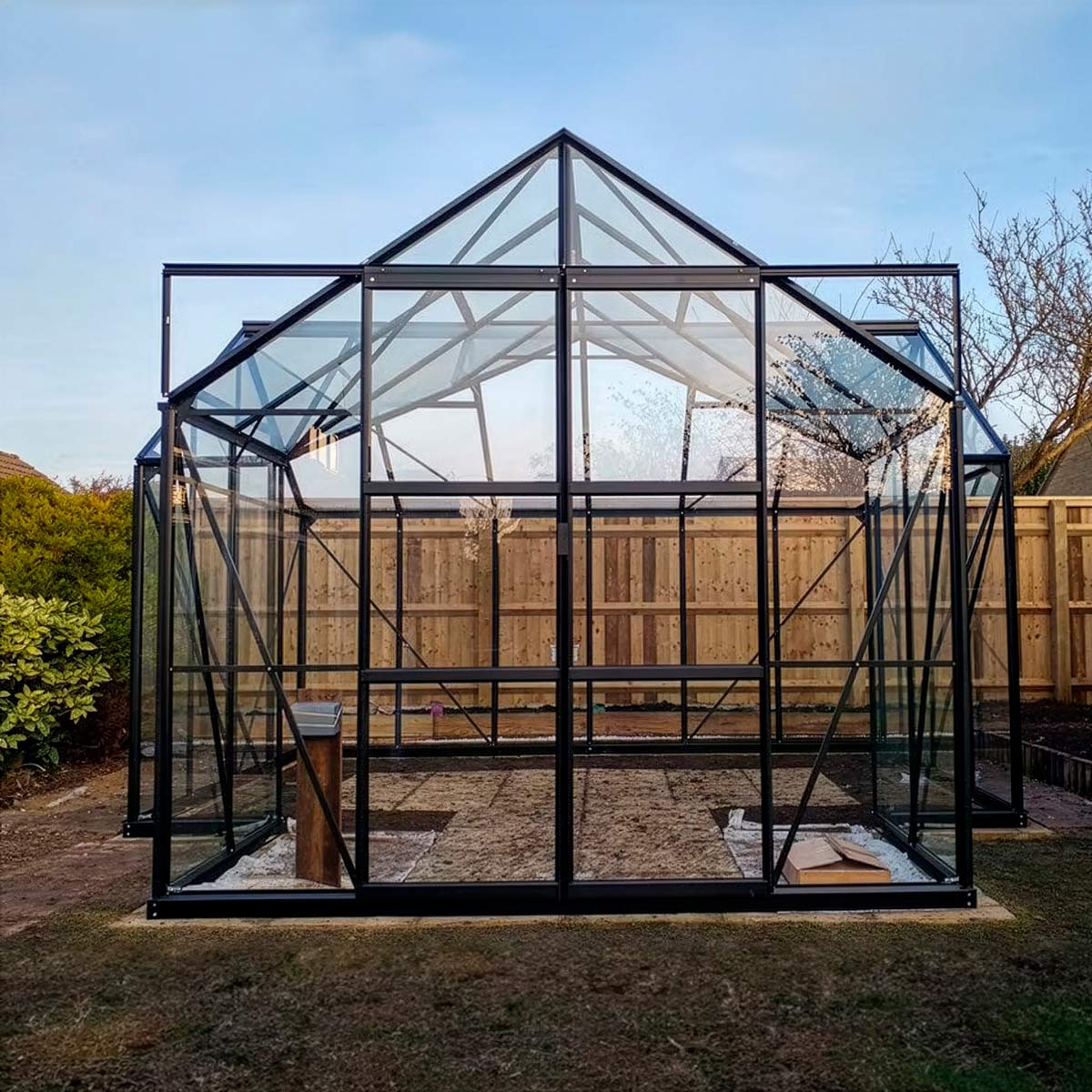 Lykke Gewächshaus T-förmig Schwarz 12.8 m2