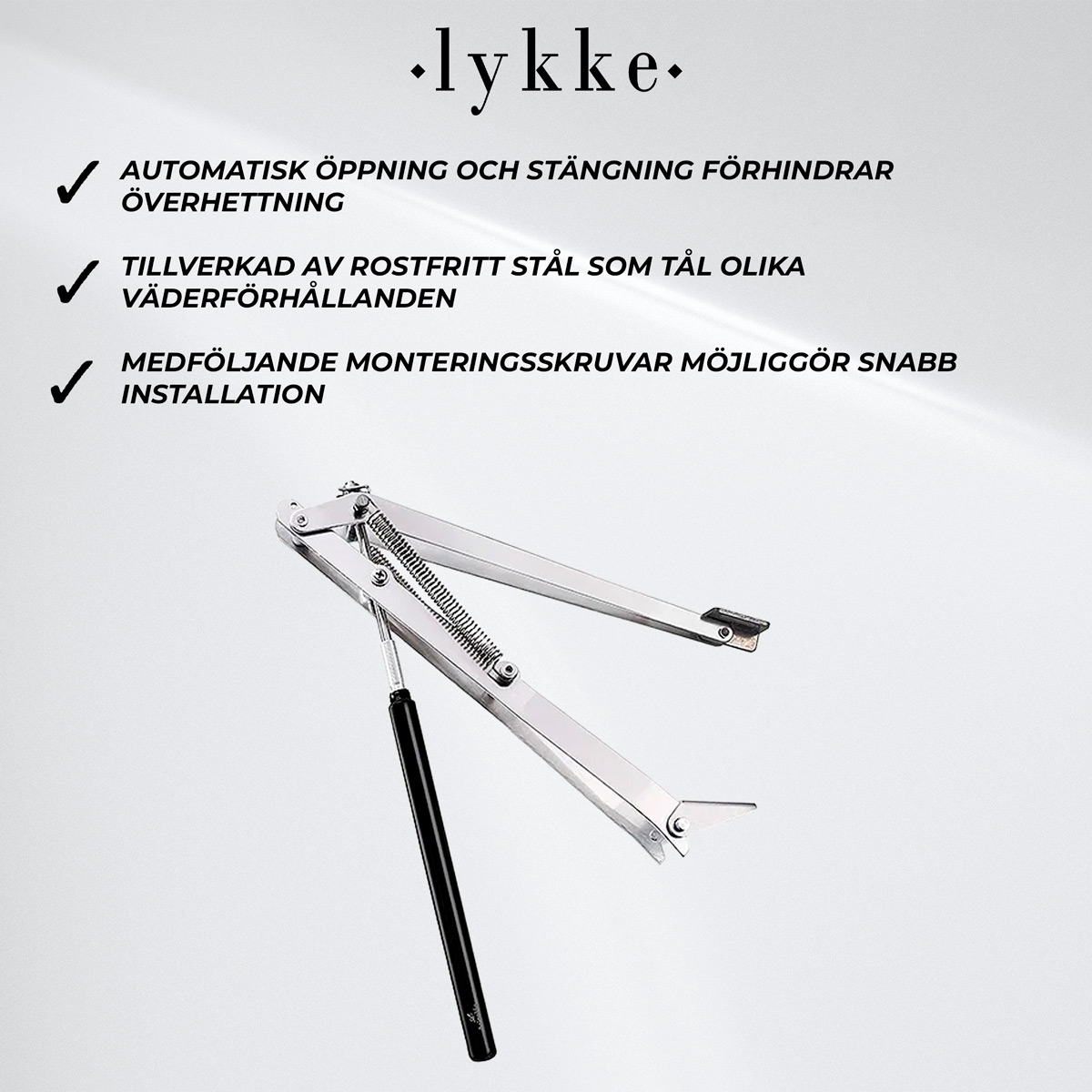 Lykke Växthus Fönsteröppnare, Automatisk