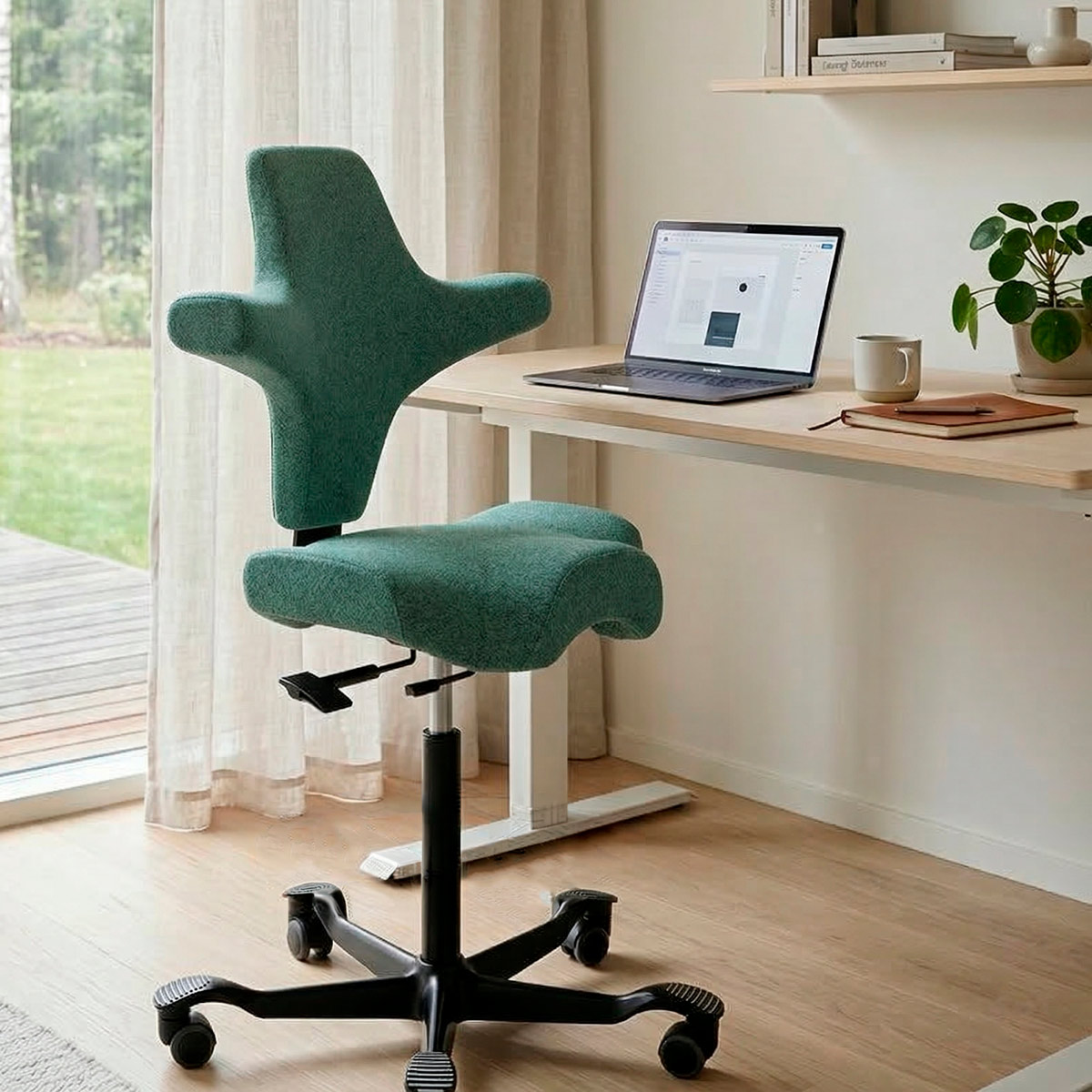Lykke Ergonomisk Kontorsstol Comfort, Grön