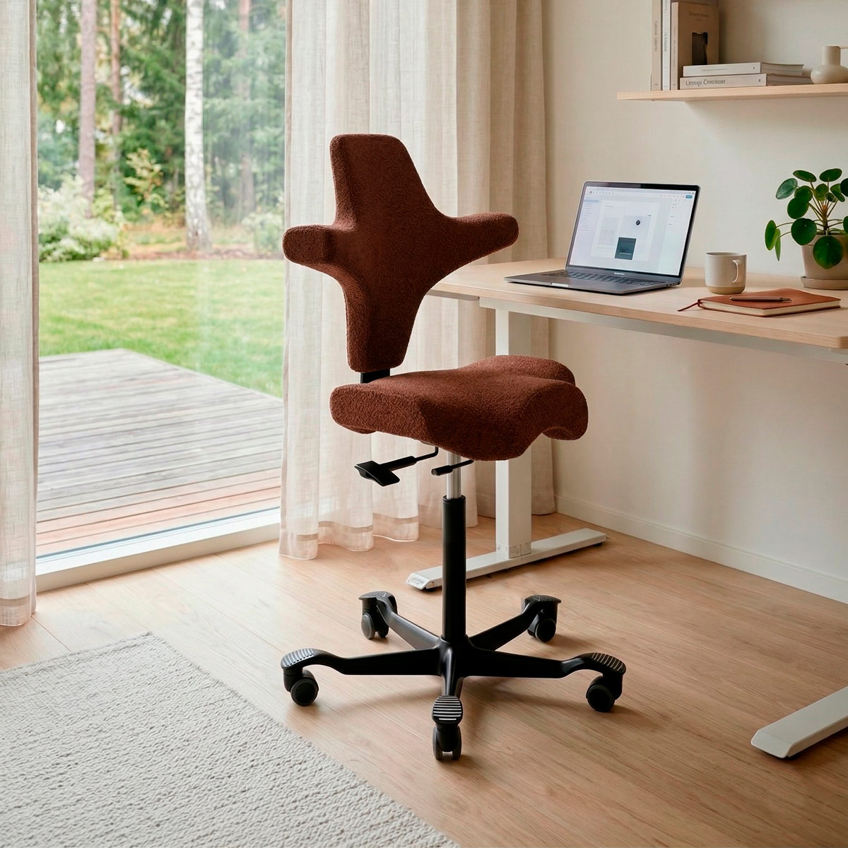 Lykke Ergonomisk Kontorsstol Comfort, Orange