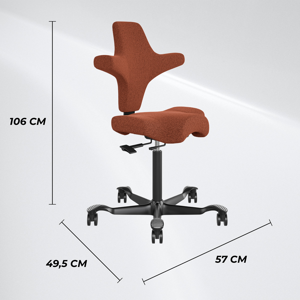 Lykke Ergonomic Office Chair Comfort, Orange