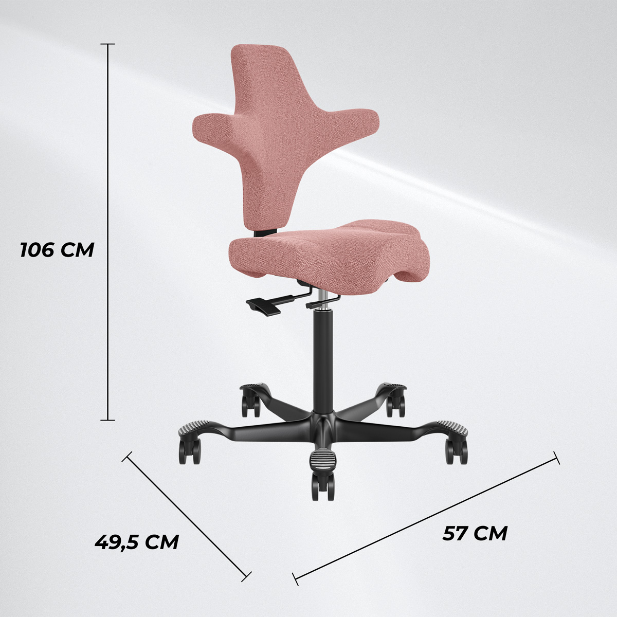 Lykke Ergonomic Office Chair Comfort, Pink