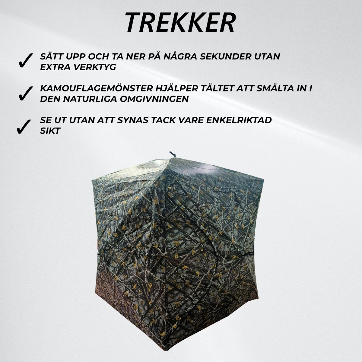 Trekker Gömsle Transparent 180x180x200cm