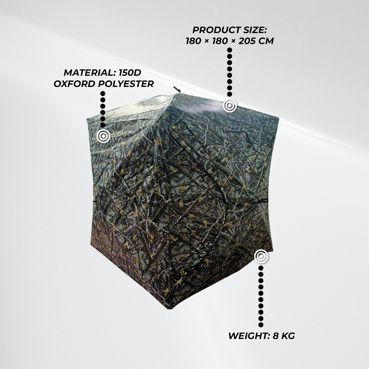 Trekker Hunting Blind Transparent 180x180x200cm