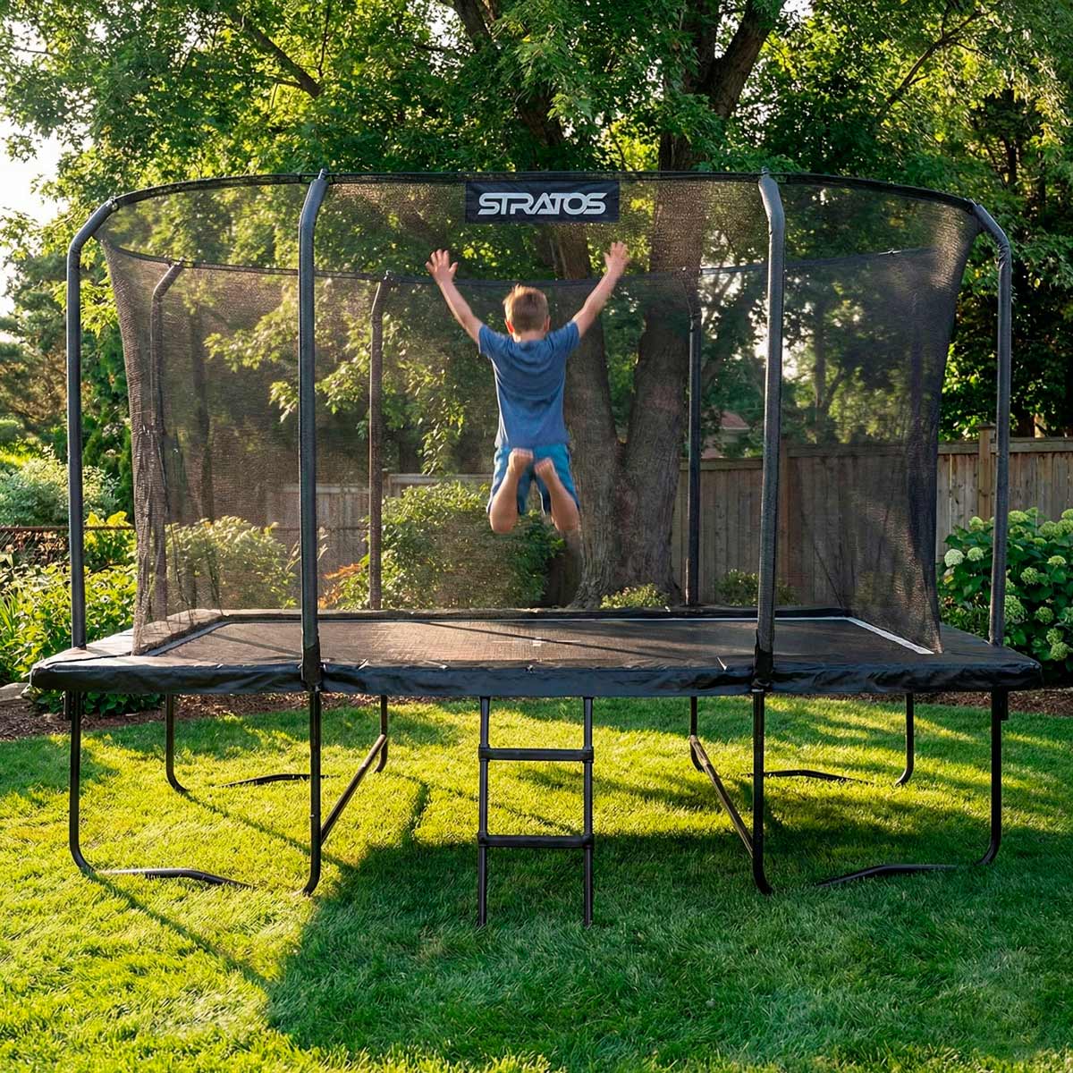 Stratos Rectangle Trampoline 275x427 cm Premium Black Line