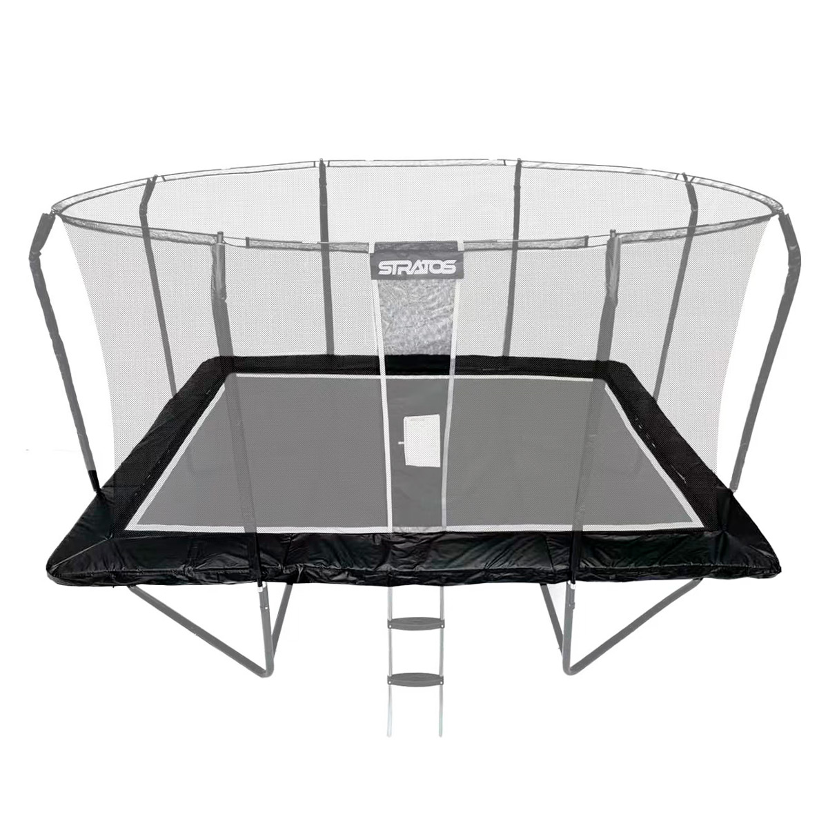 Batuto spyruoklių apsauga Stratos stačiakampis batutas 277x477 cm Premium Black Line