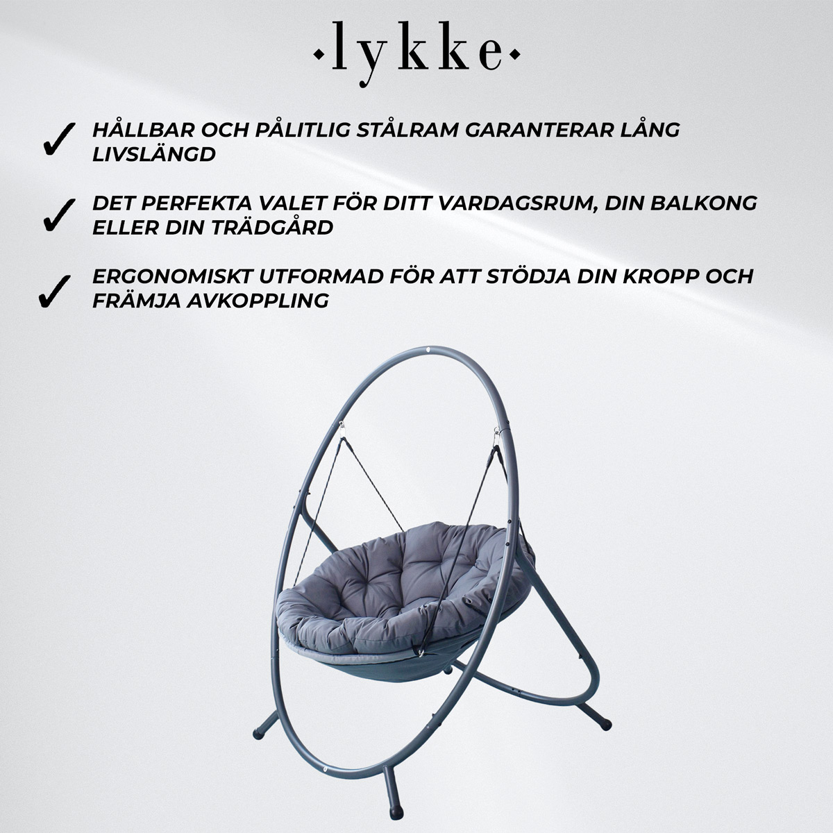 Lykke Hängstol Comfort, Antracit