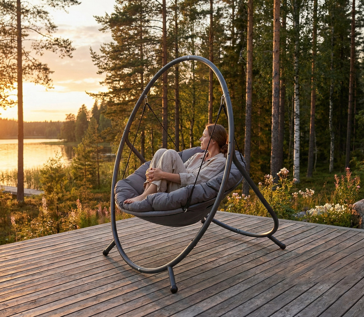 Lykke Hängstol Comfort, Antracit