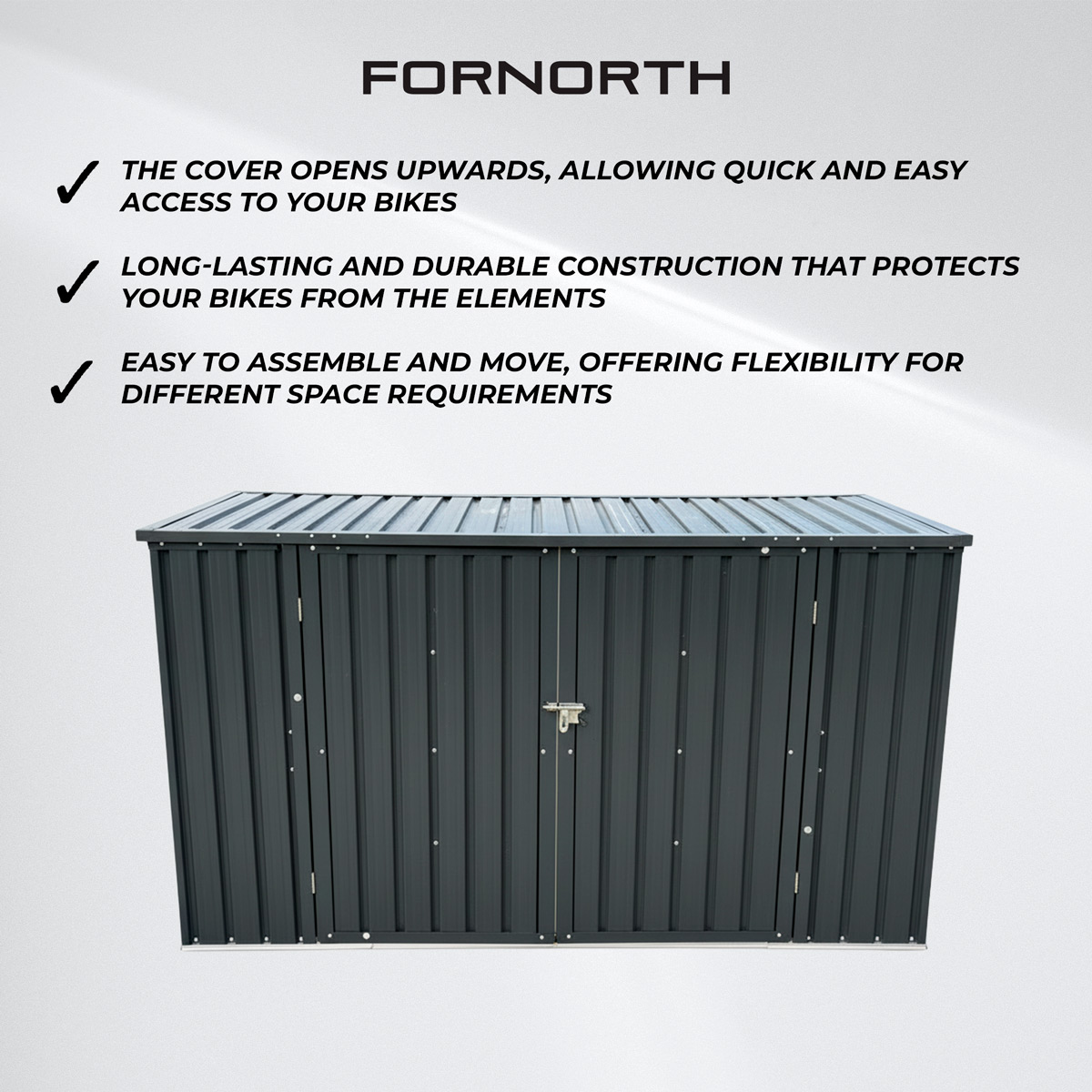 Fornorth Bike Shed Comfort 225x78x134cm