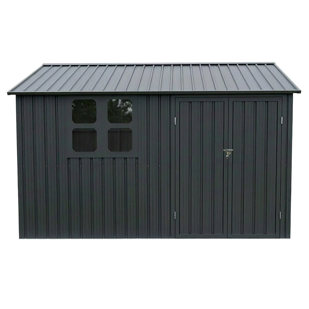 Fornorth Trädgårdsskjul med Fönster 313x260x205cm, Antracit