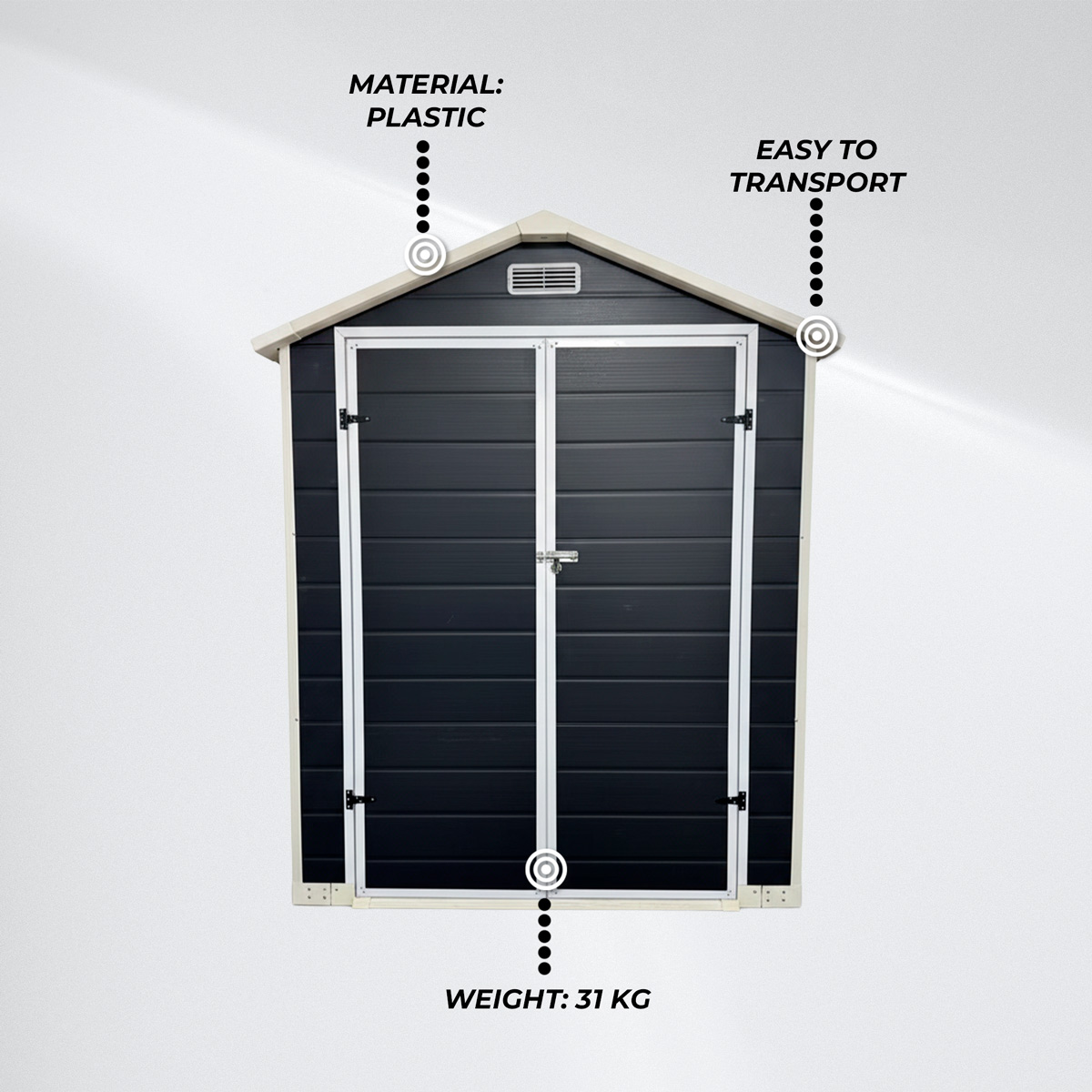 Fornorth Garden Shed Plastic 181x135x212cm