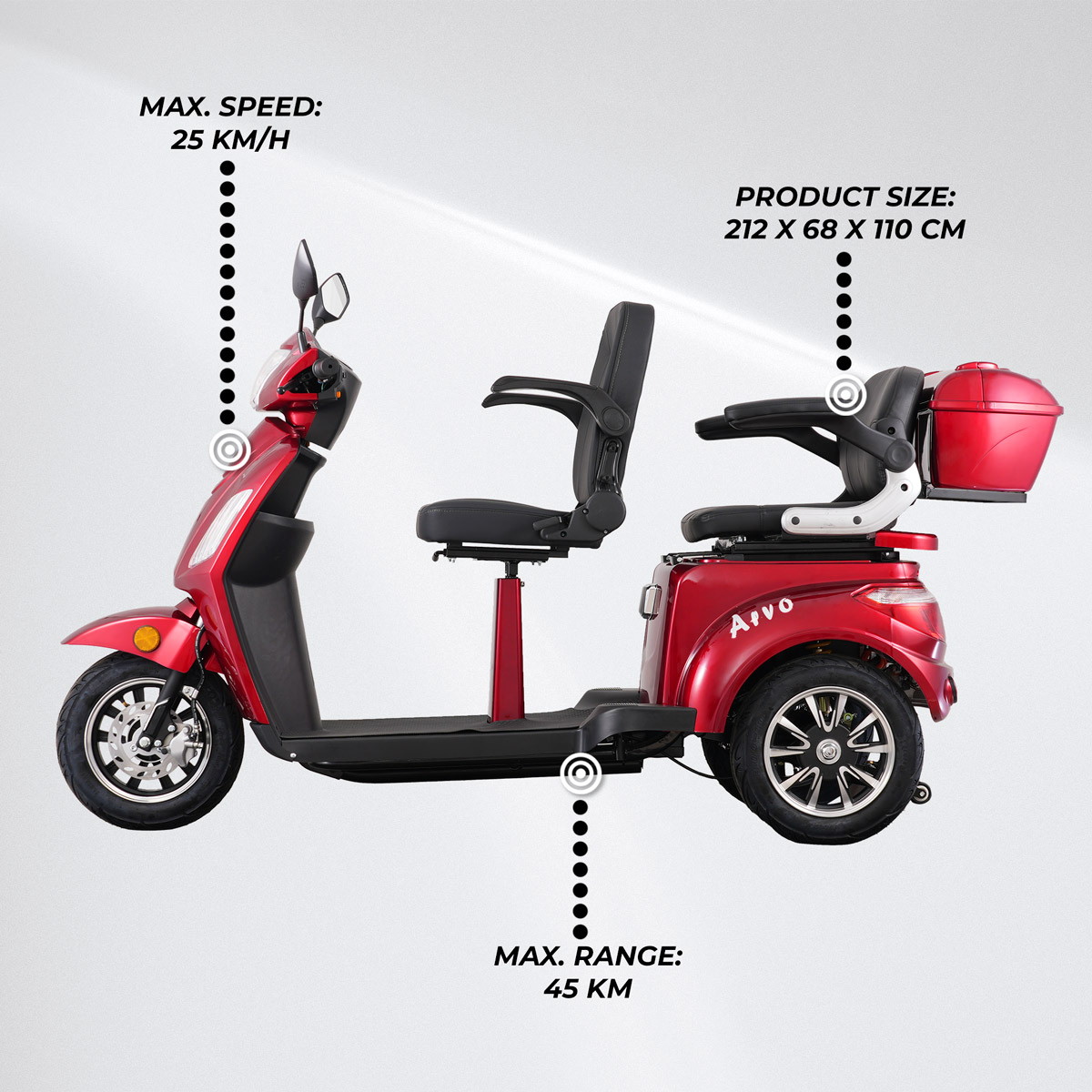 Lykke Mobility Scooter X200 for 2 People