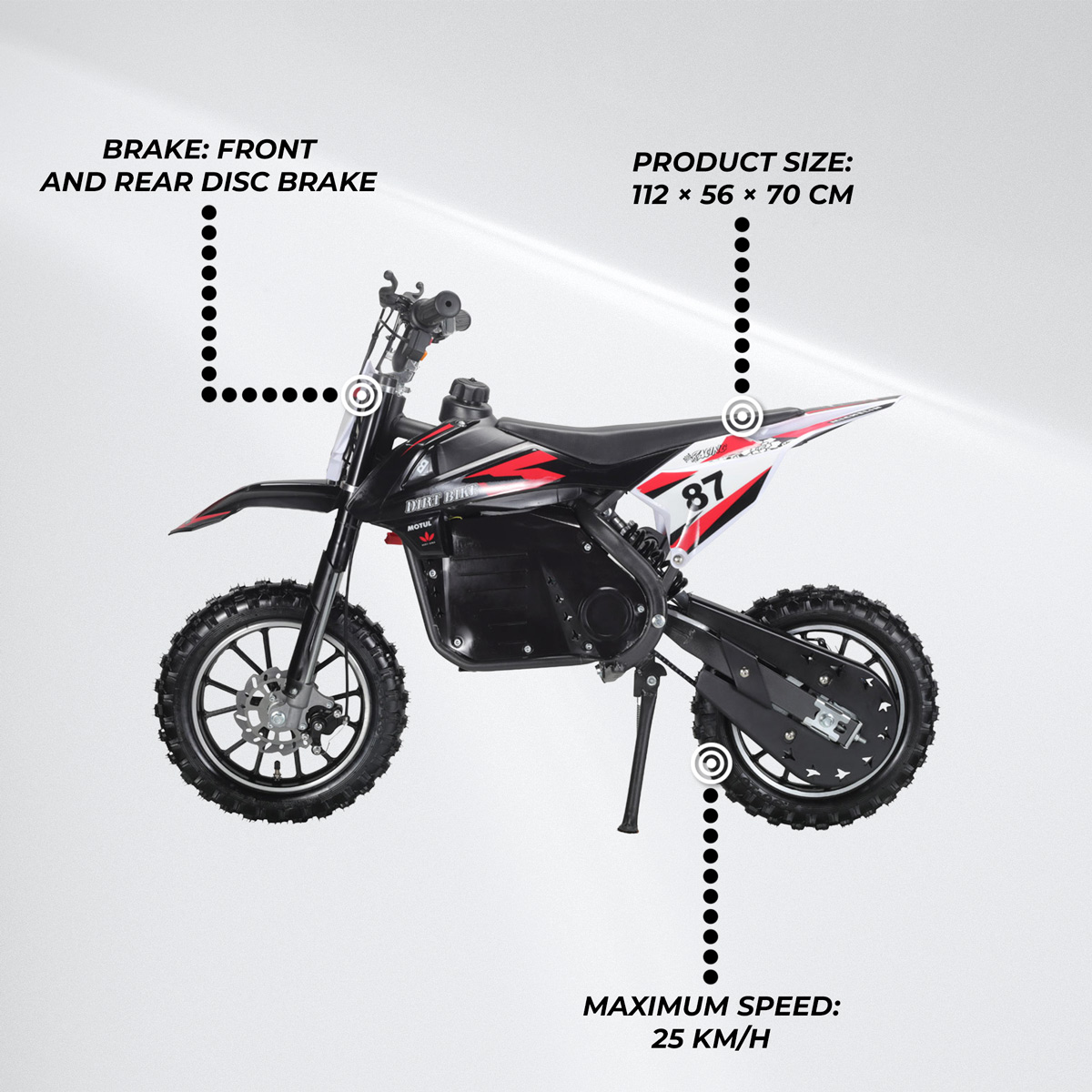 React Electric Dirt Bike Seeker 800W
