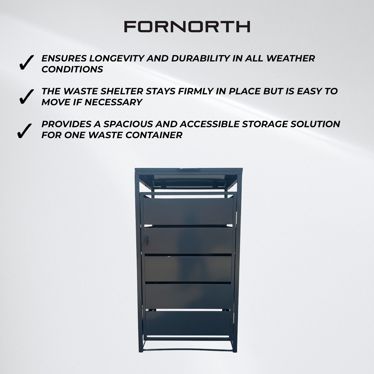 Fornorth Garbage Can Shelter Premium 71x82x121cm