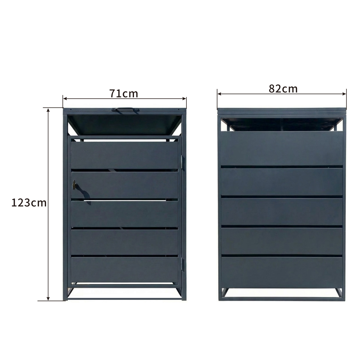 Fornorth Garbage Can Shelter Premium 71x82x121cm