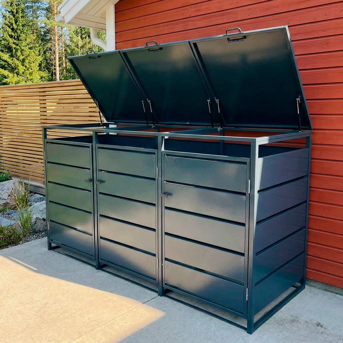 Fornorth soptunneskydd med tak Premium 207x82x121cm