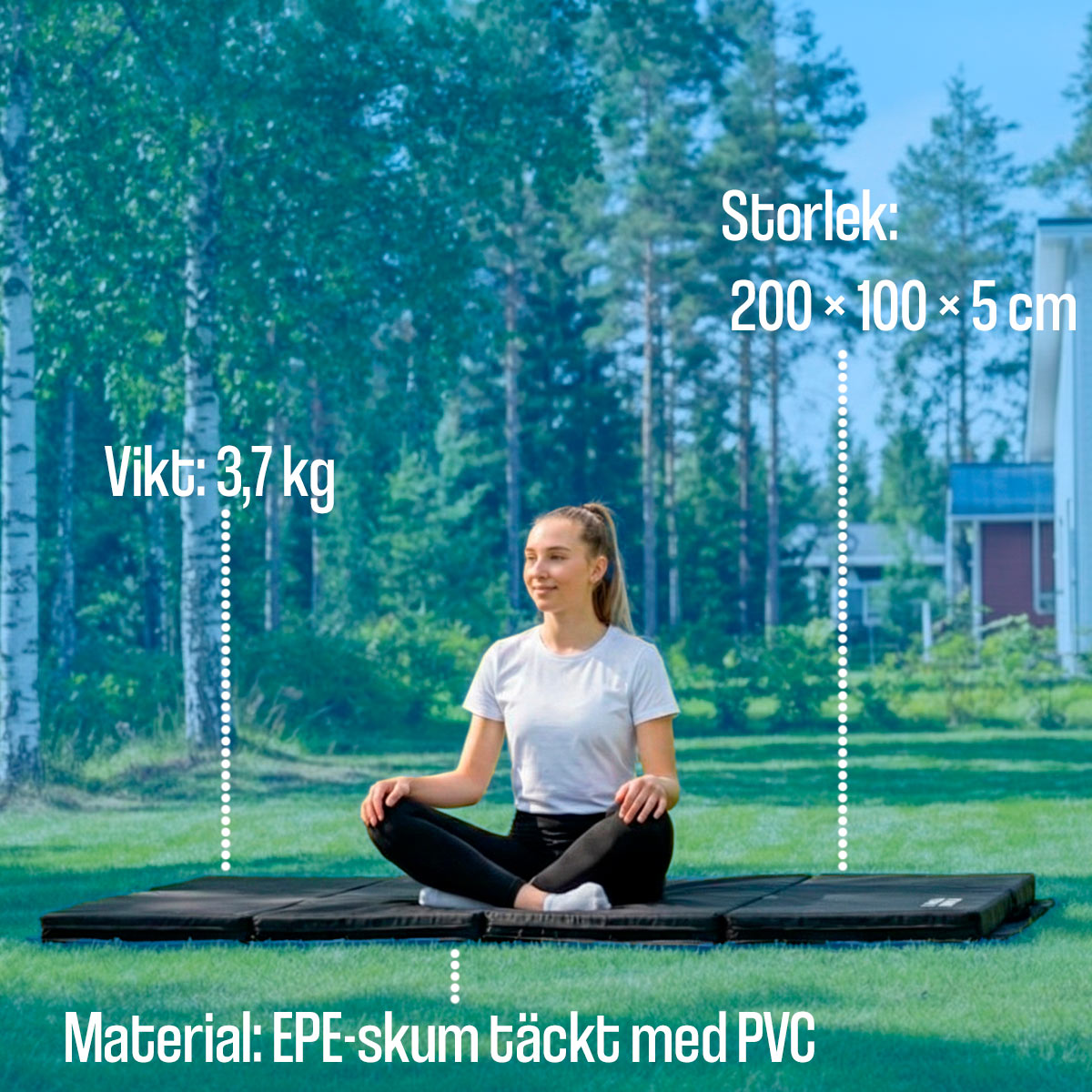 AirTrack Nordic Gymnastikmatta 200x100x5cm
