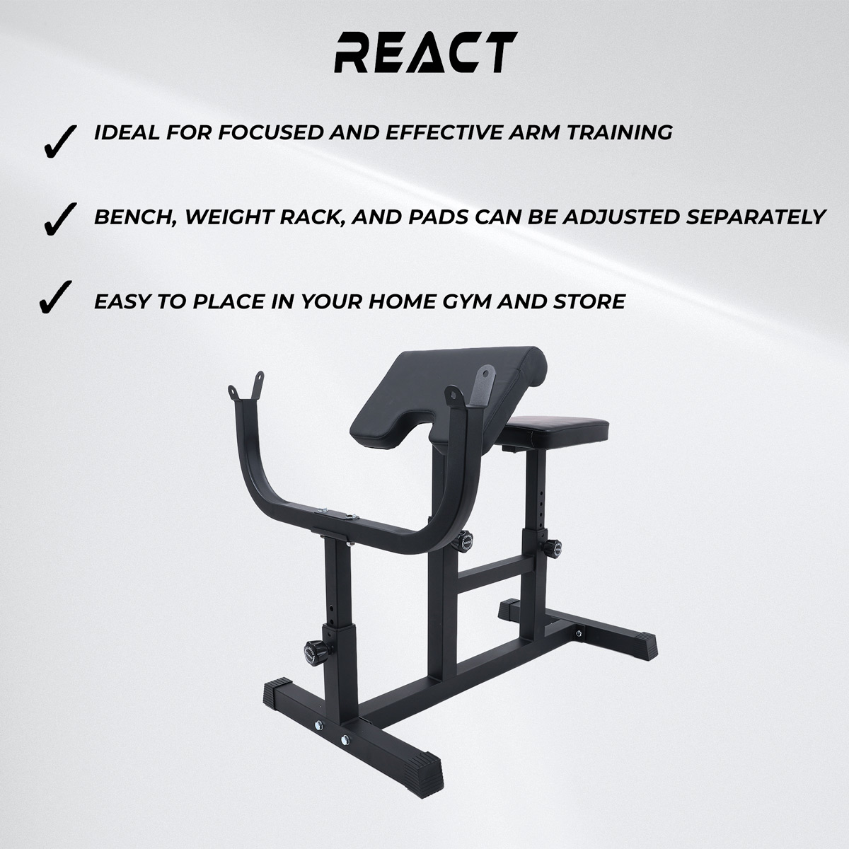 React Preacher Curl Bench 100