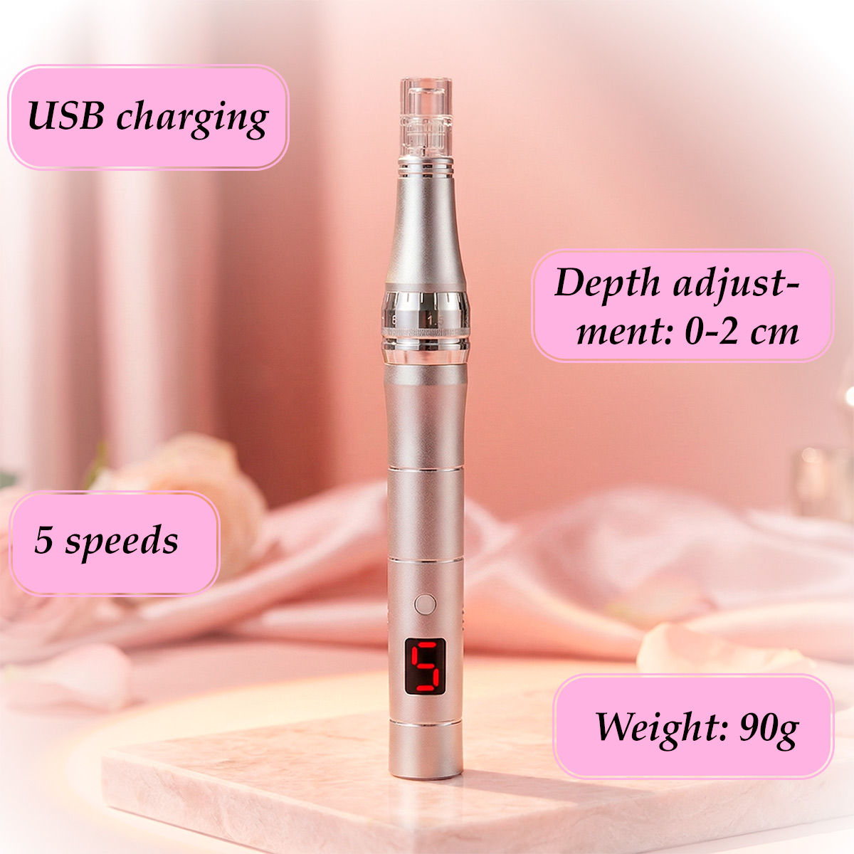 Lykke Microneedling Pen Professional, Silver