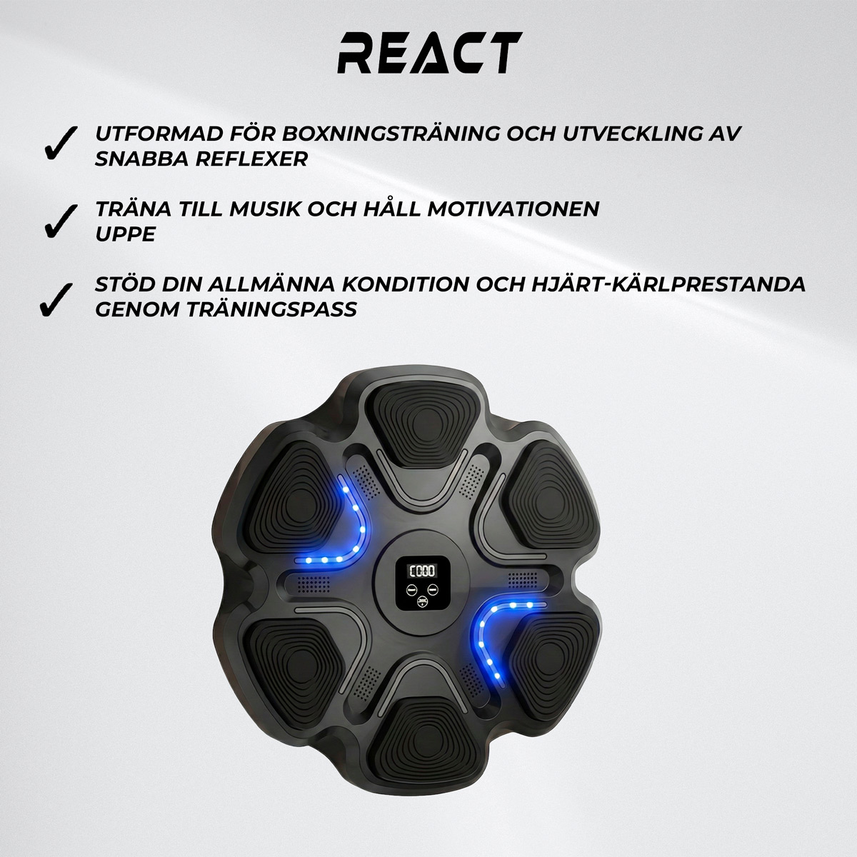 React Musik Boxningsmaskin Bluetooth Pro