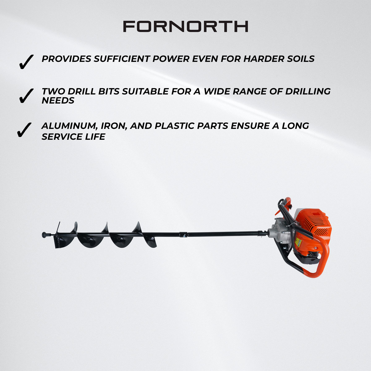 Fornorth Earth Auger 1.47kW, incl. 2 blades