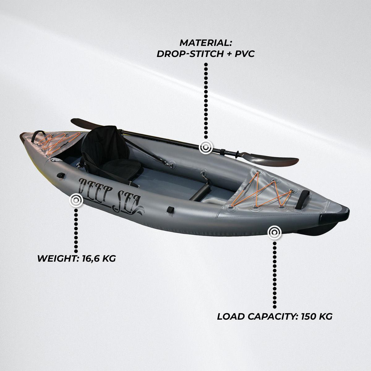 Deep Sea Inflatable Kayak Premium DS Single 300cm