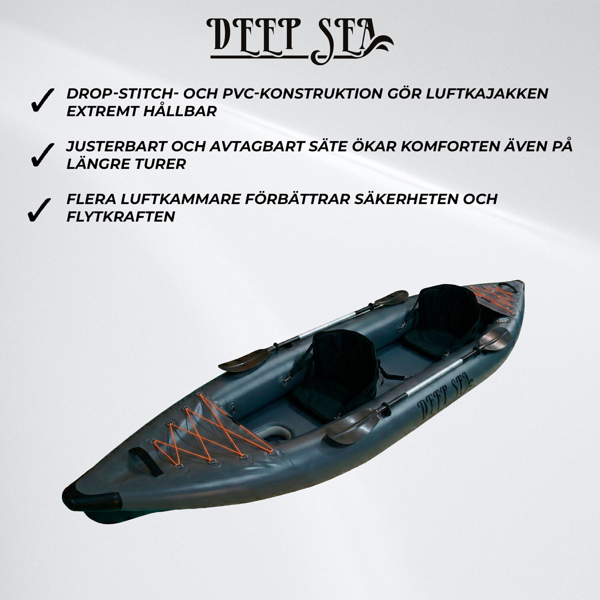 Deep Sea Uppblåsbar Kajak Premium DS Double 415cm