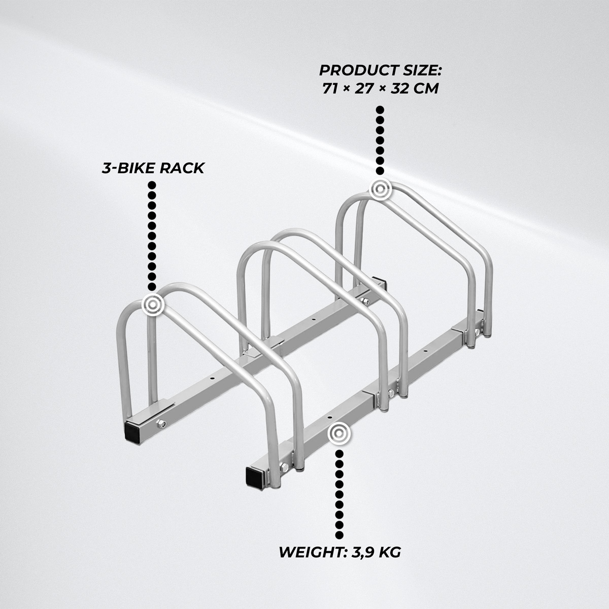 Fornorth Bike Rack, 3-Place
