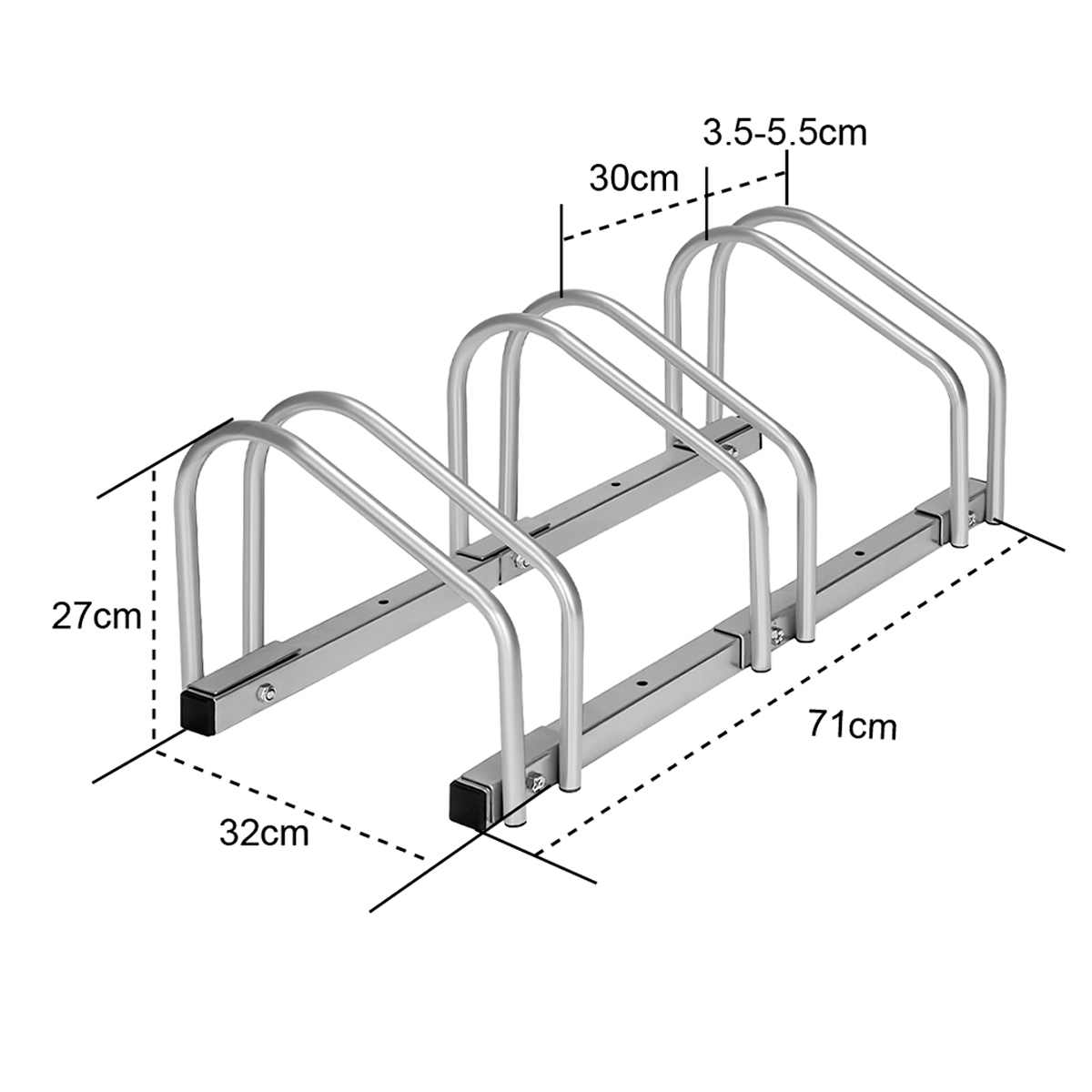 Fornorth Bike Rack, 3-Place