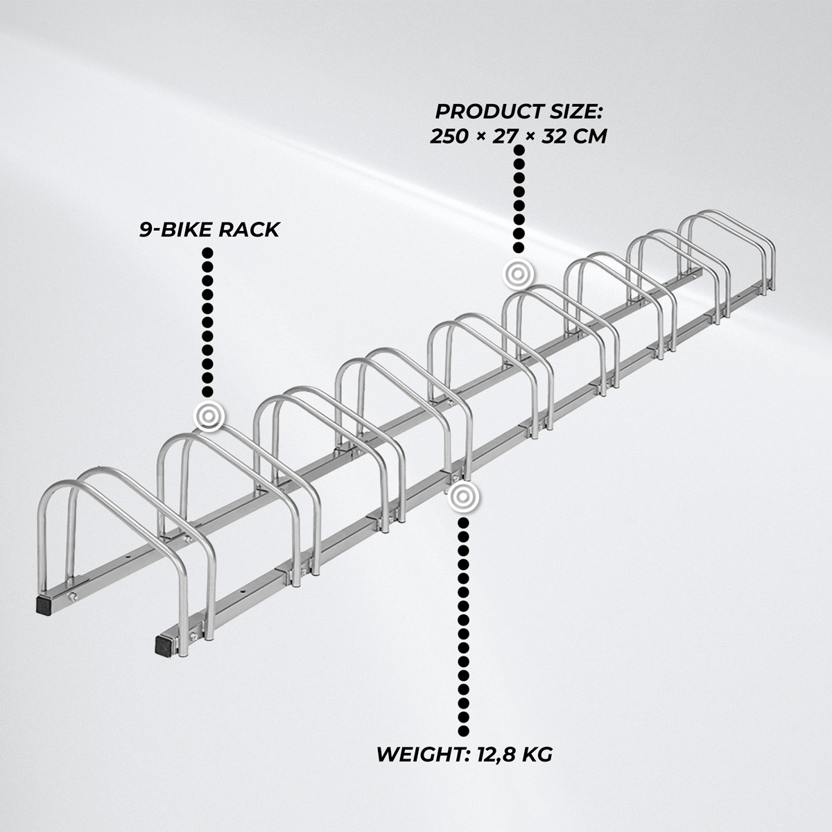 Fornorth Bike Rack, 9-Place