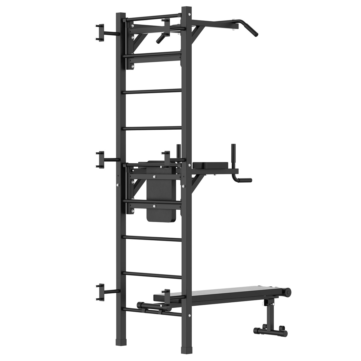 React Sprossenwand/Fitness Tower Metallic Black