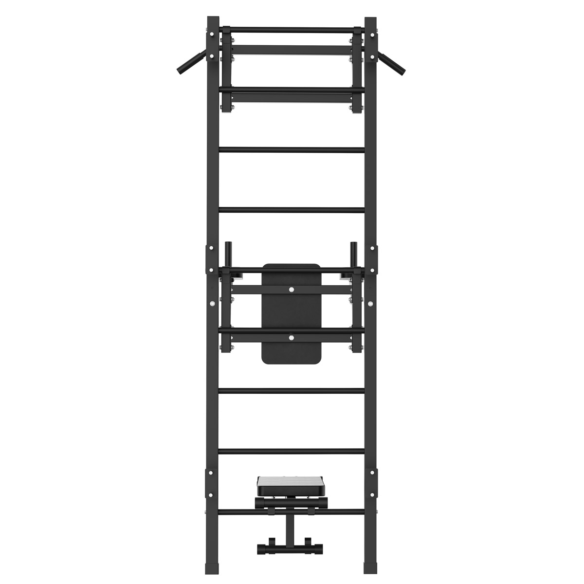 React Wall Bar/Fitness Tower Metallic Black