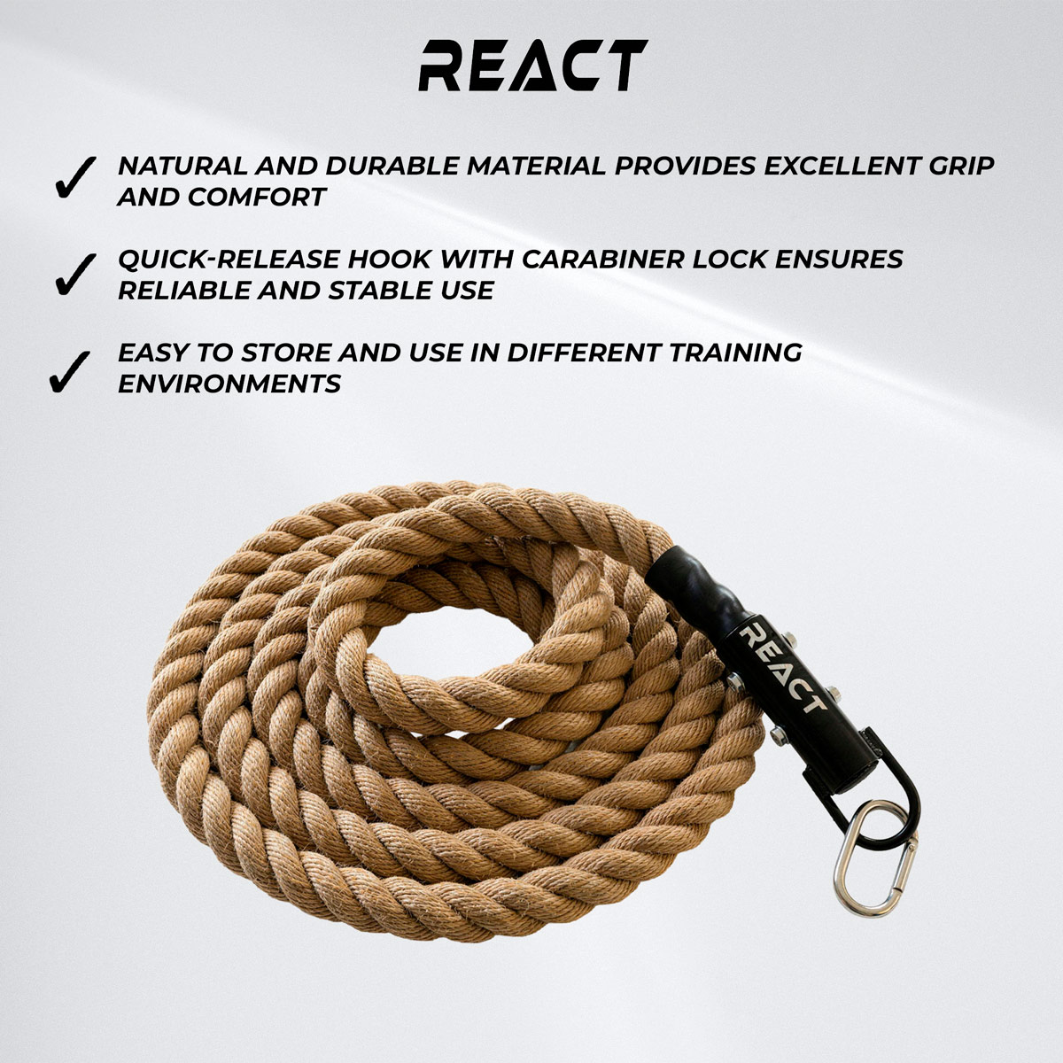 React Climbing Rope 3.8x457 cm