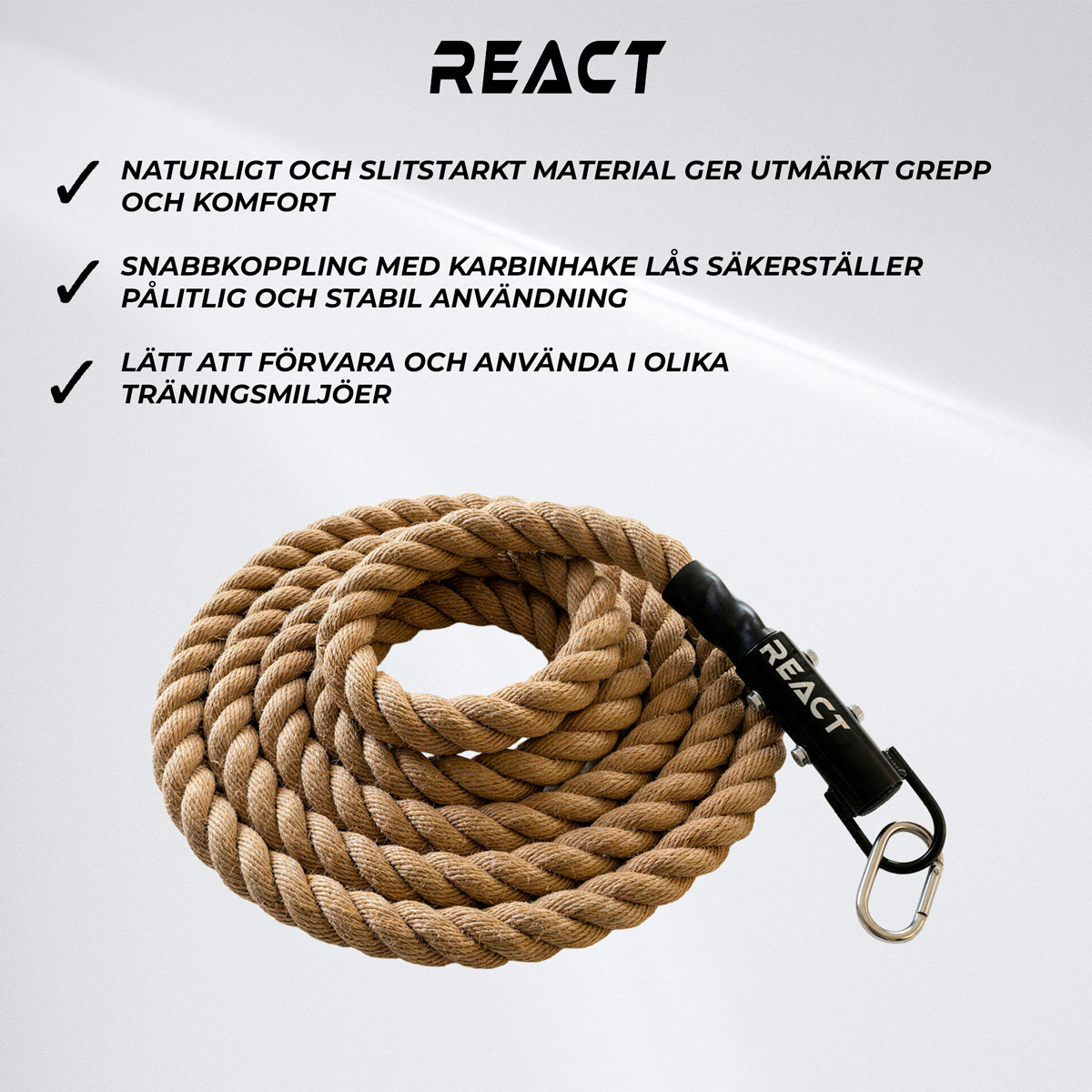 React Klätterrep 3.8x457 cm