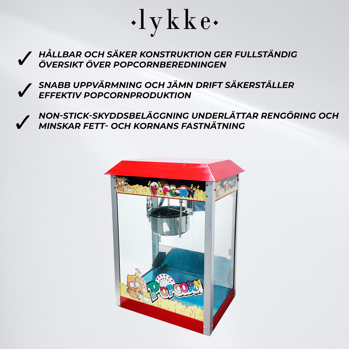 Lykke Popcornmaskin 1.4 kW