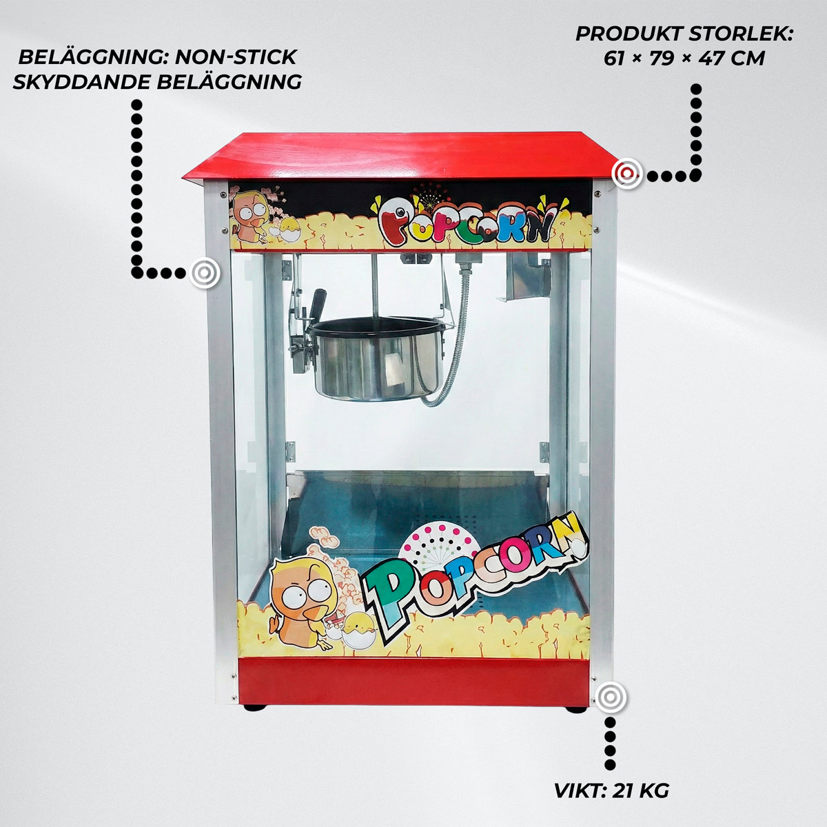 Lykke Popcornmaskin 1.4 kW