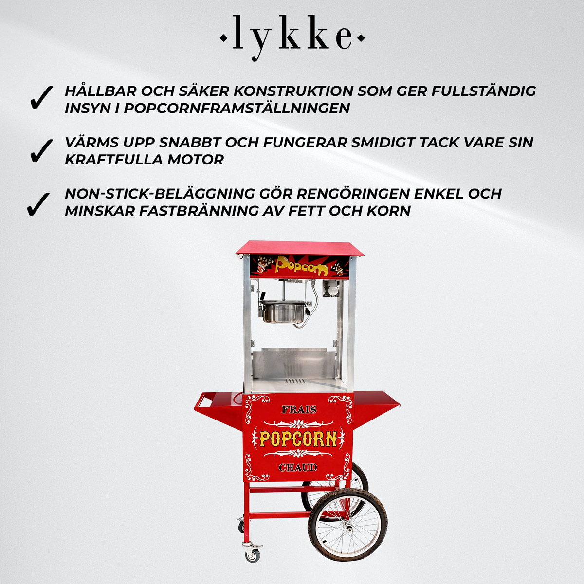 Lykke Popcornmaskin Premium 1.4 kW