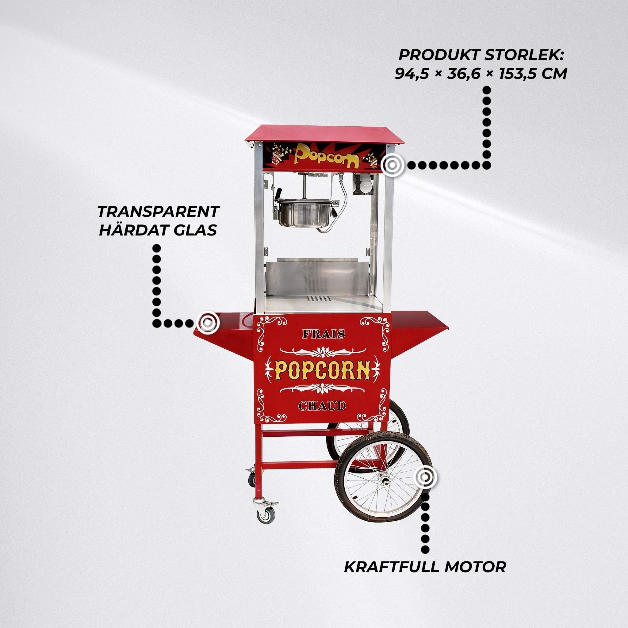 Lykke Popcornmaskin Premium 1.4 kW