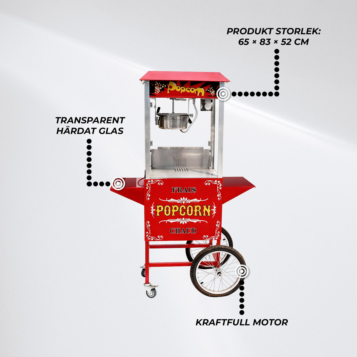 Lykke Popcornmaskin Premium 1.4 kW